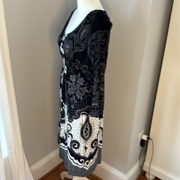 Soma Empire Waist Patterned Dress with Pockets Large - Picture 4 of 7